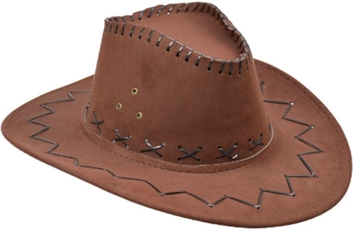 Brun cowboyhat i velourlook