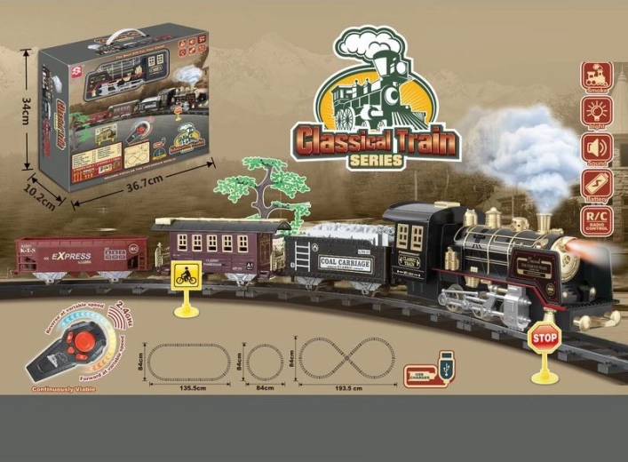 Elektrisk togbane 215 cm LOCO TOYS