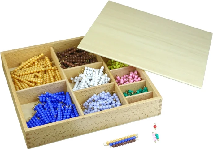 Moyo Montessori perlekasse – farvede trapper (1–10)