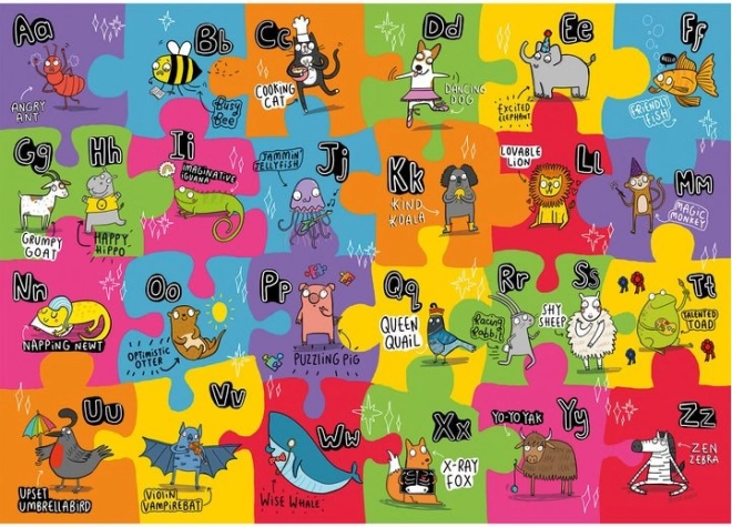 Gibsons store gulvpuslespil utraditionel alfabet for børn