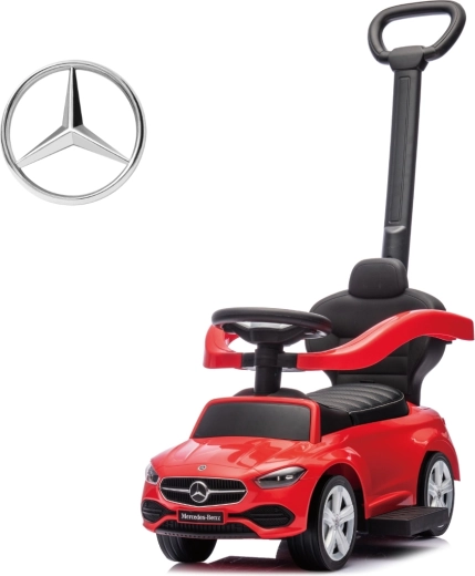 Milly Mally gåbil med styrehåndtag Mercedes C-Class deluxe rød