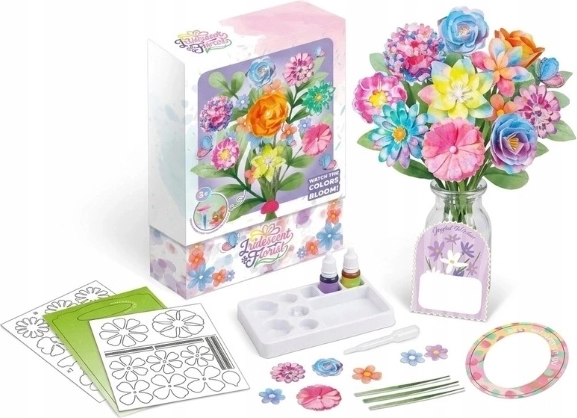 Kreativt blomstersæt med blomster til farvelægning