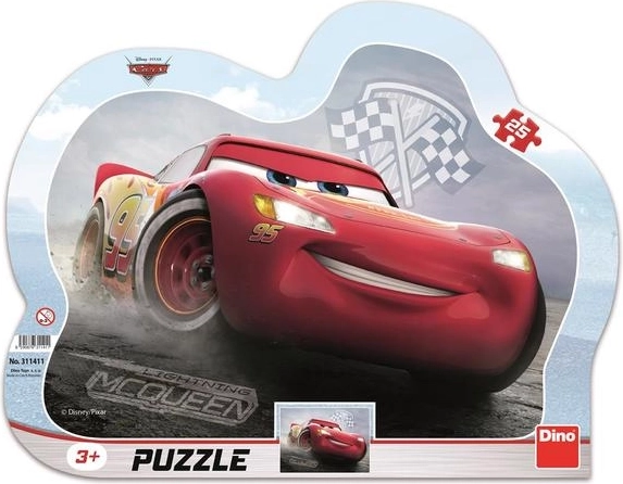 Dino Puzzle Biler 3: Lynet McQueen - 25 brikker