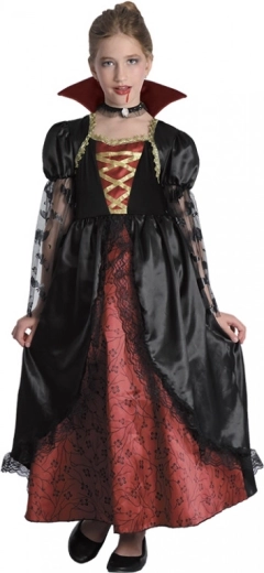 Børnekostume vampyrpige 130–140 cm