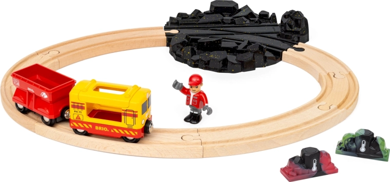 BRIO World togbanesæt med farveskiftende ædelstene og godstog