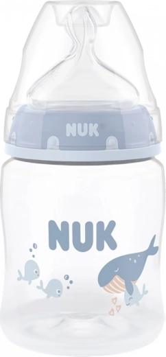 NUK First Choice sutteflaske med temperaturkontrol 150 ml whale - 1 stk.