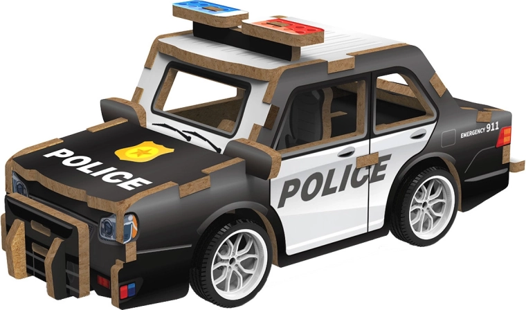 2Kids Toys 3D træbyggesæt – politibil