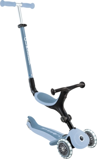 Globber Go-up Active Lights Ecologic 3-i-1 løbehjul med LED-hjul blueberry