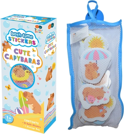 Skumklistermærker til badet Kapybaraer Buddy & Barney