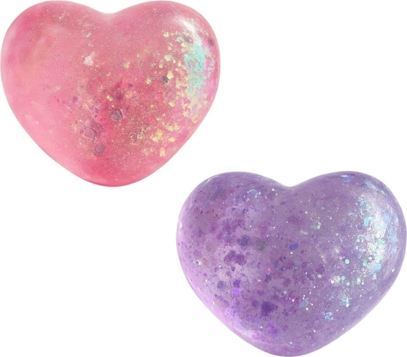 Klemmeligt geléglitr-hjerte antistress-legetøj