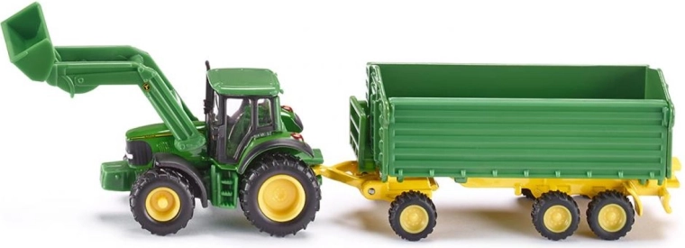 Siku Farmer traktor med trailer JOHN DEERE 1:87