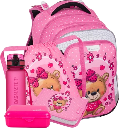 Bagmaster LUMI 24 h stort skolesæt til skolestartere med bamse