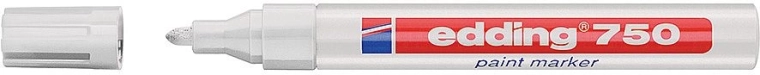 Lakmarkør hvid Edding 750