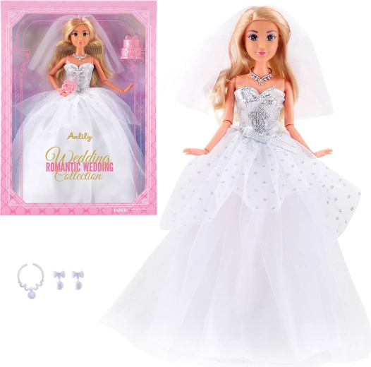 Modedukke i hvide brudekjole