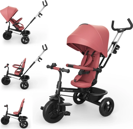 Kinderkraft Aston 2 Plus trehjulet cykel 6-i-1 pink