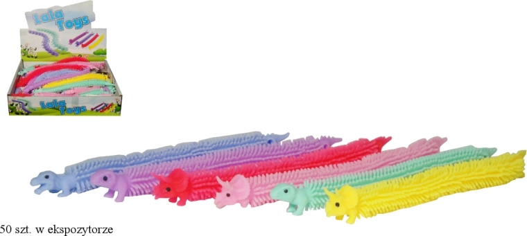 Gummi stræk-dinosaur - 1 stk.