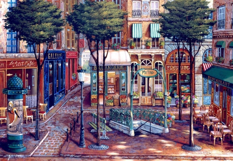 Puslespil Paris’ metro 1000 brikker BLUEBIRD