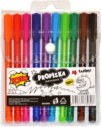 Farverigt sæt penne TOTO