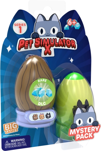 Æg med figurer PET SIMULATOR – sæt 2 stk (8 cm)
