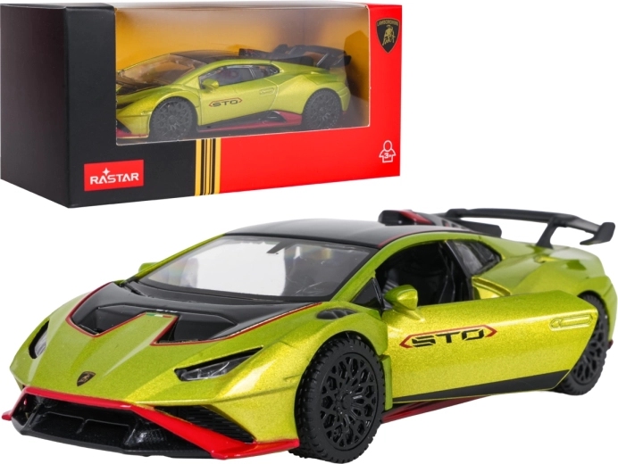 Metalmodel Lamborghini Huracán STO RASTAR i målestoksforholdet 1:43, blå
