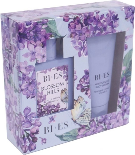 Gavesæt til kvinder BI-ES Blossom Hills – parfumeret vand 100 ml + bodylotion 150 ml