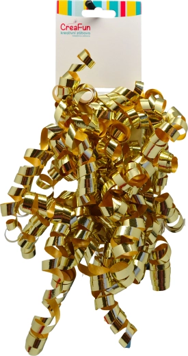 Gavebånd metallic lyseguld 6 mm, 2 stk.