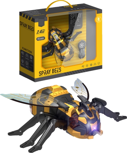 R/C robotbi Spray Bees med vandtåge, programmering og LED-belysning