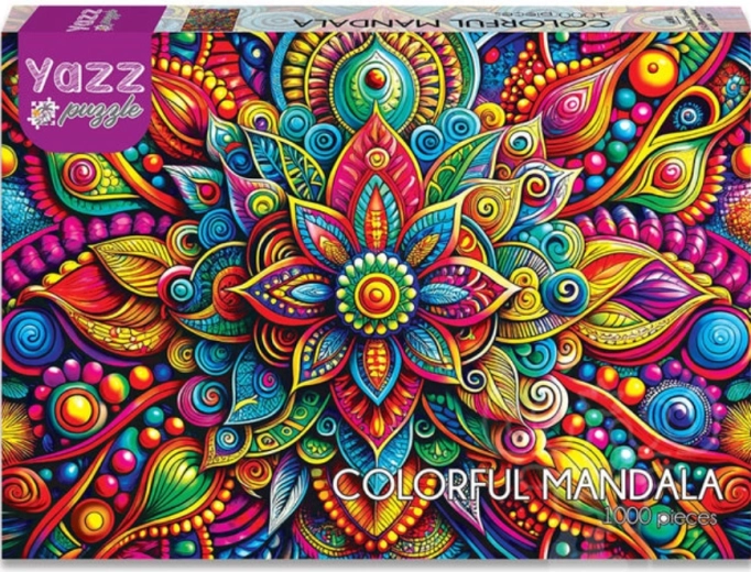 YAZZ puslespil farverig mandala 1000 brikker