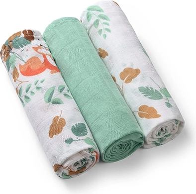 BabyOno musselinklud Super Soft 3 stk., mint, 70 × 70 cm