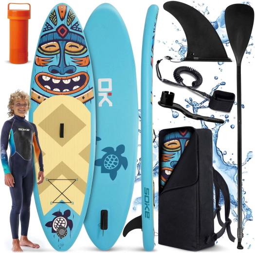 Oppusteligt paddleboard Soke 275 × 76 × 12 cm sæt