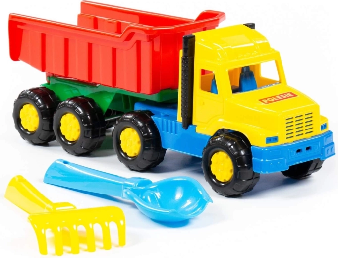 Tiplastbil Favorite med skovl og rive