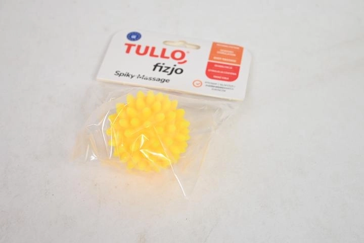 Fizjo rehabiliterende massagebold med pigge 5,4 cm gul