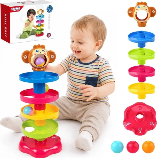 Woopie Baby spiralformet boldbane med 3 bolde