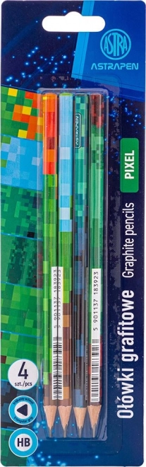 Trekantede skitseblyanter ASTRA HB Pixel 4 stk