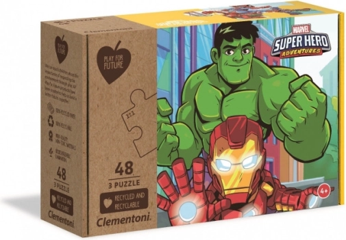 Puzzle Play For Future MARVEL Super Hero Adventures 3×48 brikker