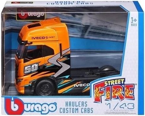 Samlermodel af brandkøretøjet BBU Iveco Fire Haulers Custom Cabs i skala 1:43