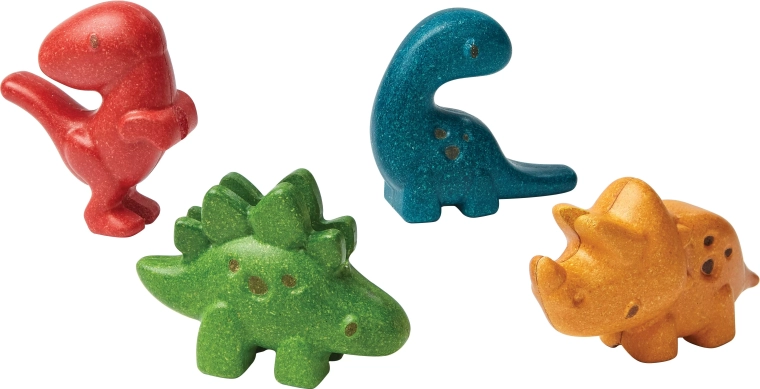 Sæt med trædinosaurer Plan Toys