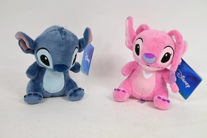 Disney Stitch og Angel mini plysbamser 17 cm (12 stk. i boks)