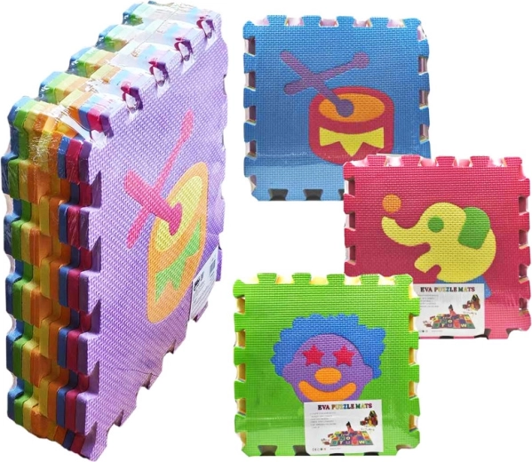 Skumpuslespil med billede 30 × 30 cm, sæt med 9 stk.