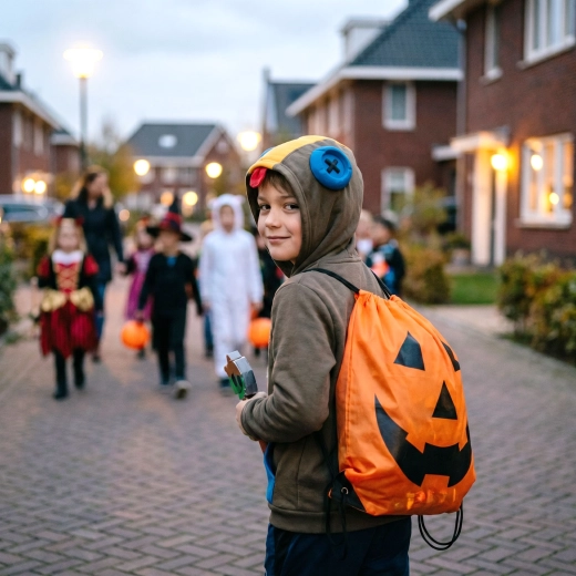 Halloweenpose med græskarmotiv