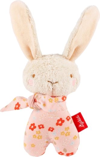 Sigikid første plyskanin med rangle pink 15 cm