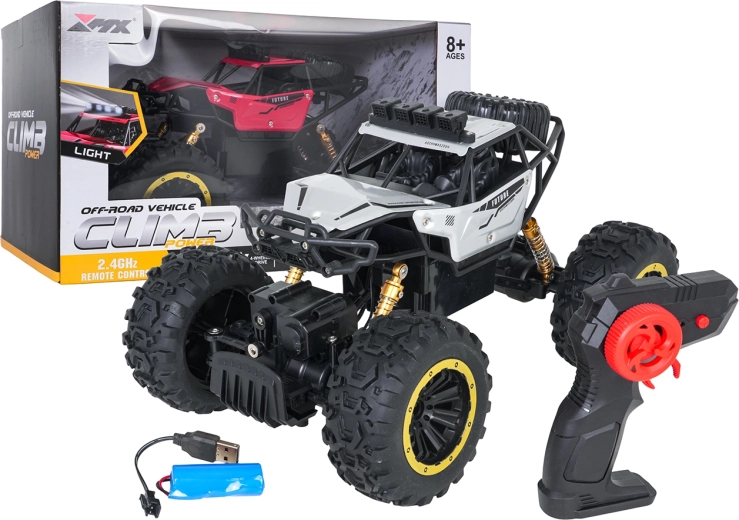 Climb Power RC crawler 1:18 sølv