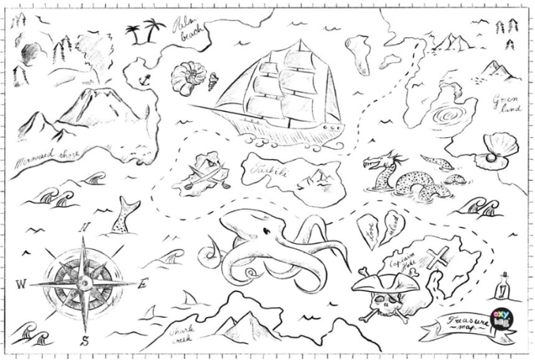 Bordunderlag Pirate i polypropylen