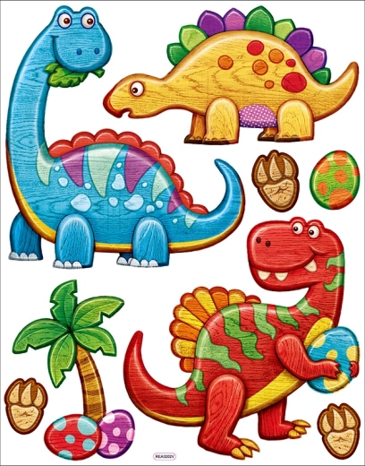 Dekorative vægklistermærker Dino