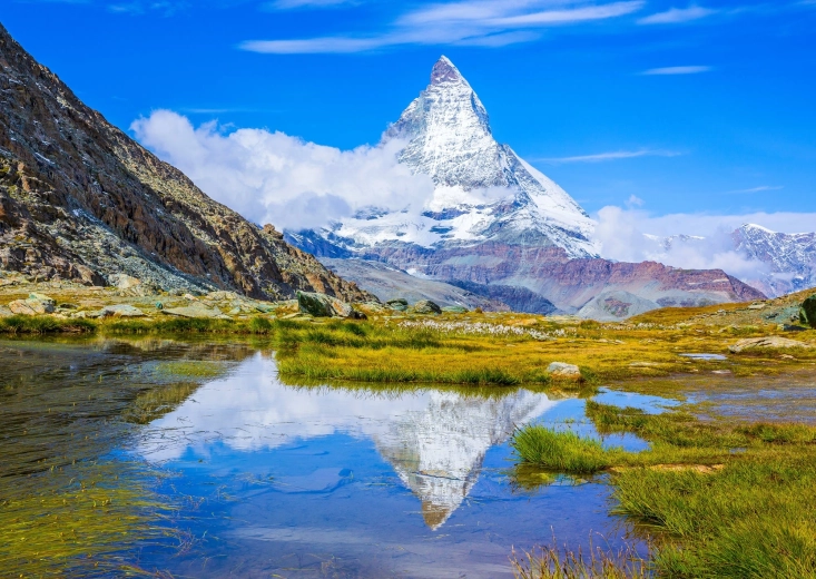 Enjoy puslespil Refleksion af Matterhorns top 1000 brikker
