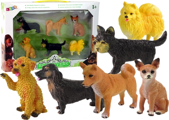 Sæt med 6 hunderacer-figurer Famous Dog of the World