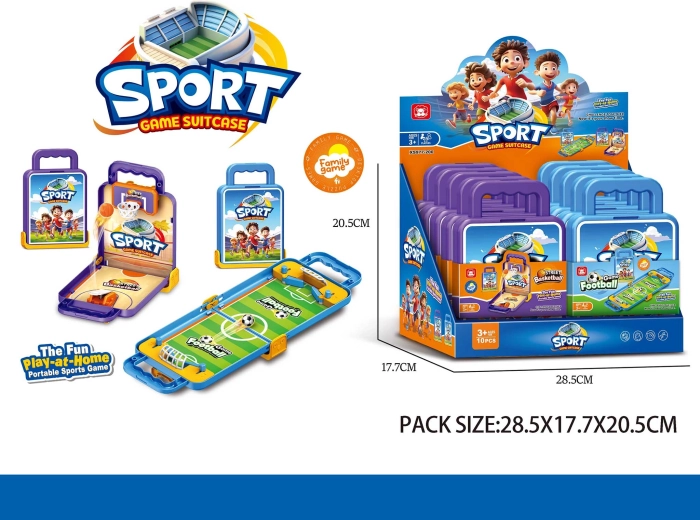 Sportspil – fodbold eller basketball (39,5 × 13,5 × 7,8 cm)