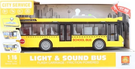 Skolebus med lys og lyde på friløb