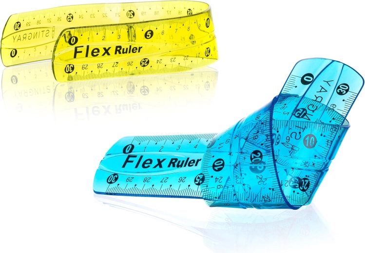 Stingray fleksibel lineal Flexi 30 cm, mix farver