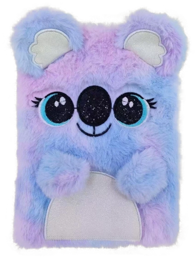 Plysdagbog med koala og lås